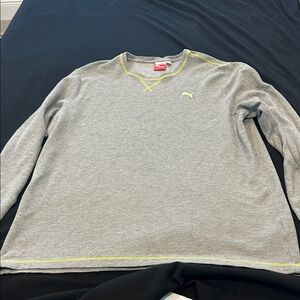 Puma Gray and Yellow Long Sleeve Top
